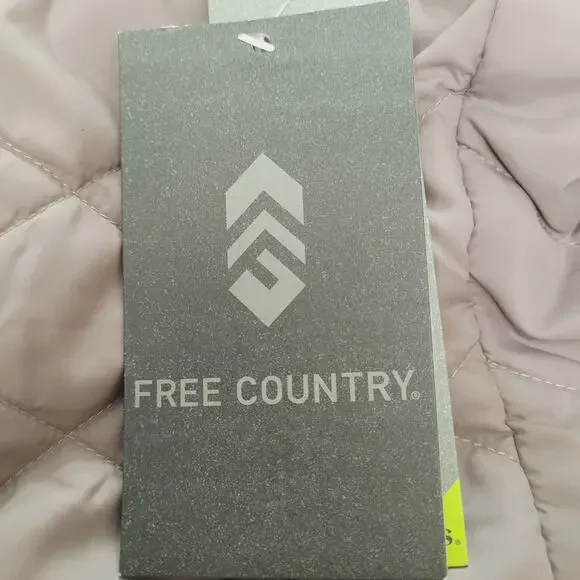 NWT Free Country Taupe Quilted Faux Fur Reversible Zip Puffer Vest Size L - Picture 9 of 13